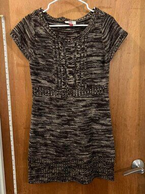🐻Size XL - l.e.i. - Brown Tone Short Sleeve Sweater Dress
